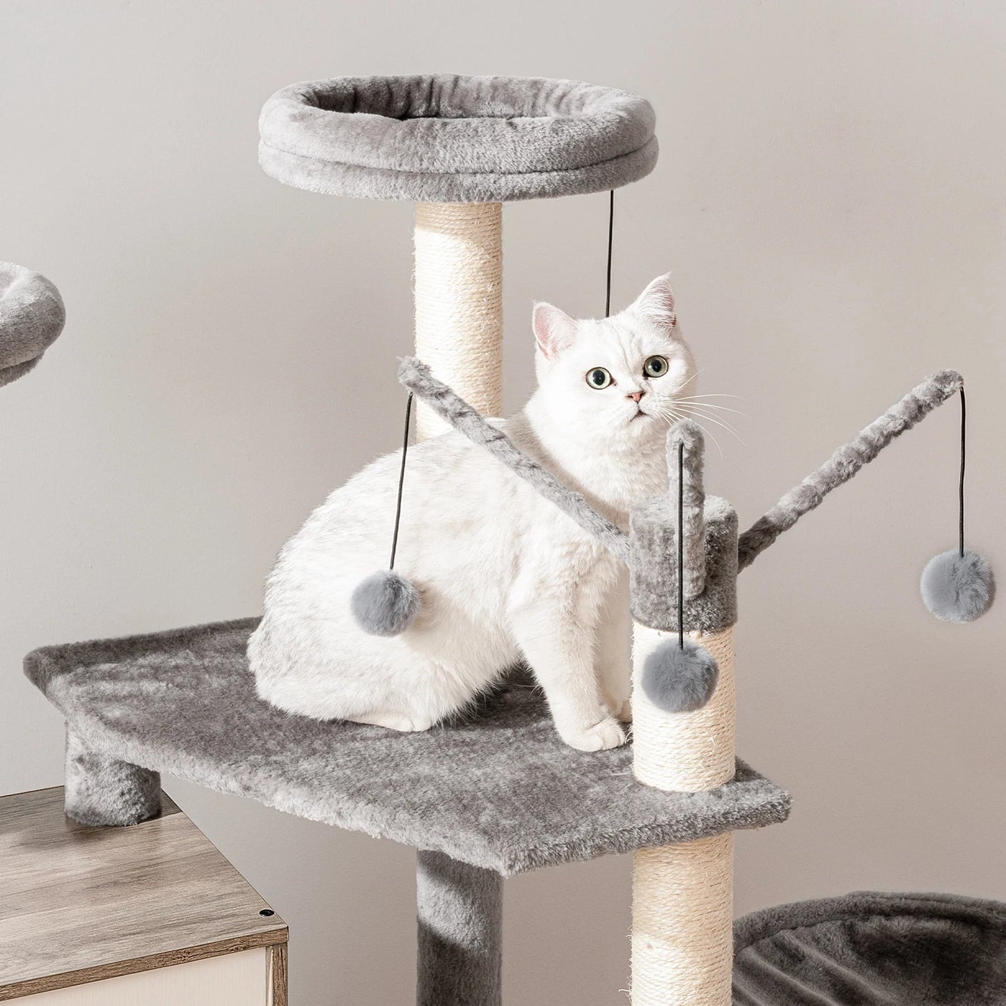 HideawayPaws Arbre à Chat Meuble à Litière