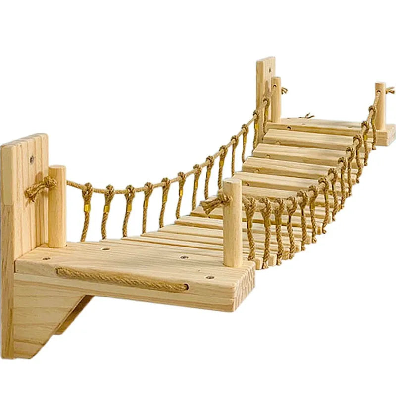 Arbre a chat Mural Bois - Pont 100 cm - HavreGrimpeur