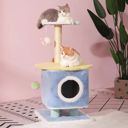 Arbre à chat bleu - Chat-astrophique, élégance féline