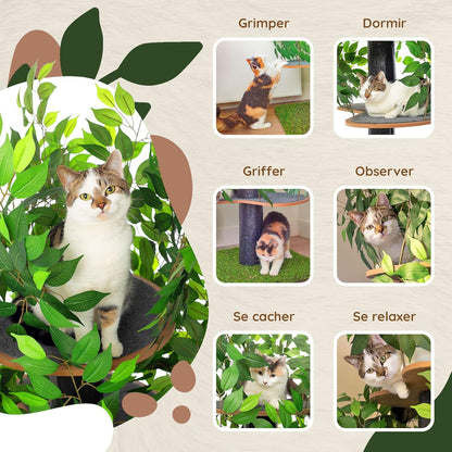 Arbre à Chat - Chat'Canopée Design Naturel Feuilles