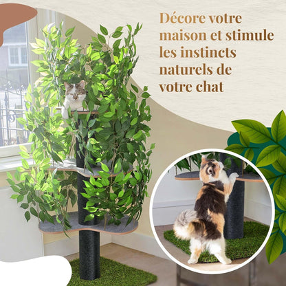 Arbre à Chat - Chat'Canopée Design Naturel Feuilles