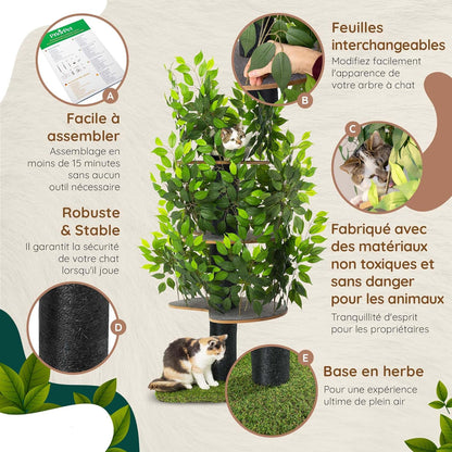 Arbre à Chat - Chat'Canopée Design Naturel Feuilles
