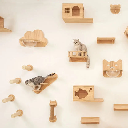 Arbre a chat mural - tube transparent - MerveillesMurales