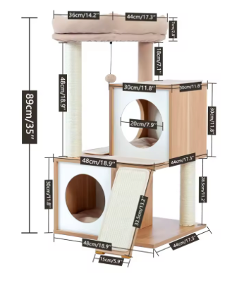 Arbre à chat Bois Clair - Nid Perché - M | BrandChat