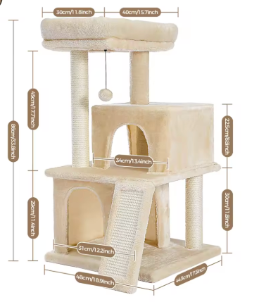 Maison pour chat avec griffoir et cactus - CactusCat