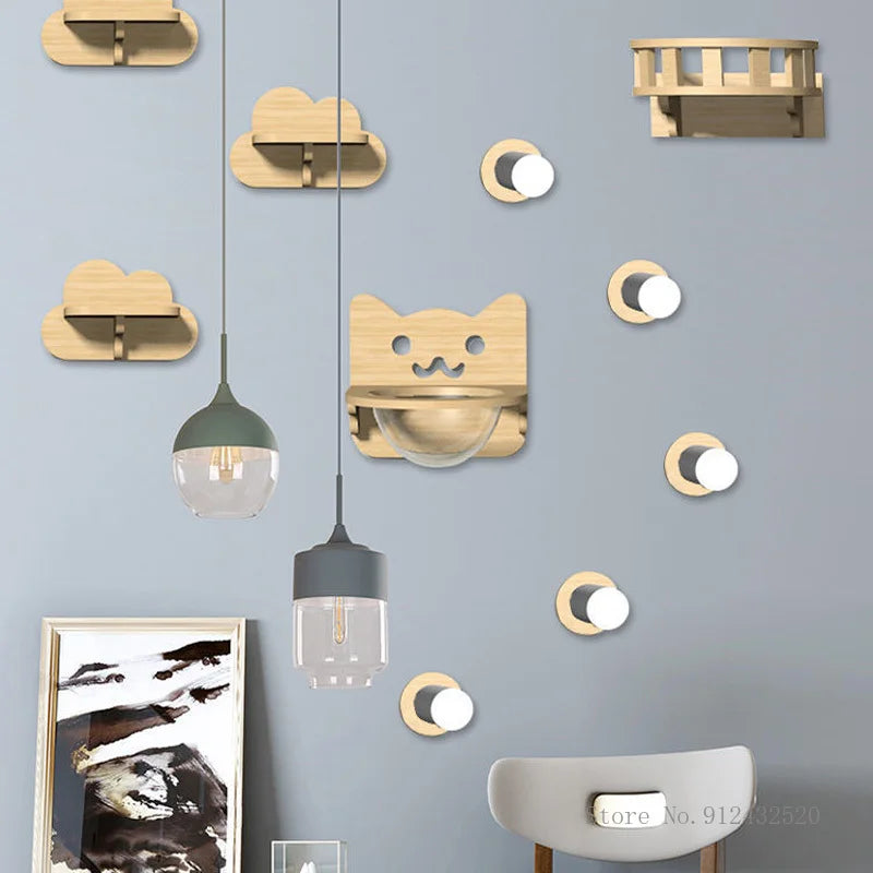 Arbre a chats Mural – Nuages et étoiles