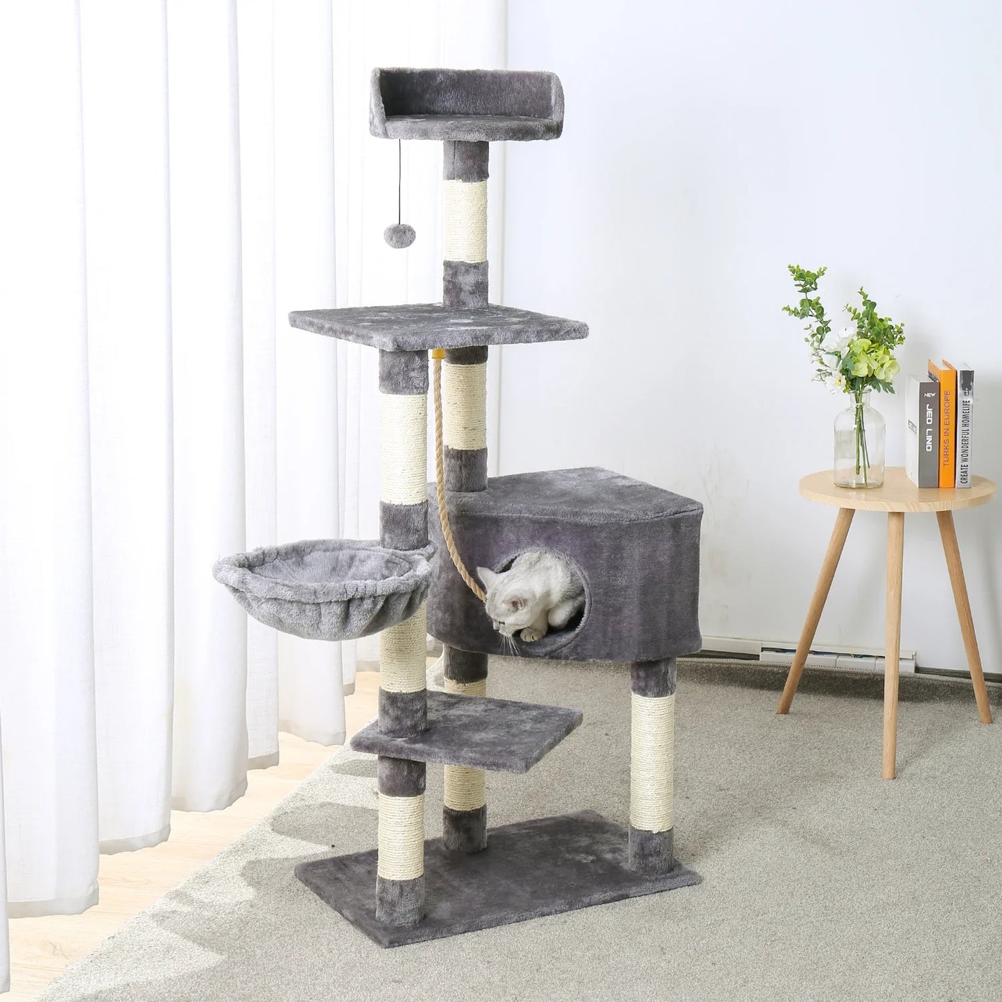 Arbre à chat Gris clair - Nid Perché - M - Luxar
