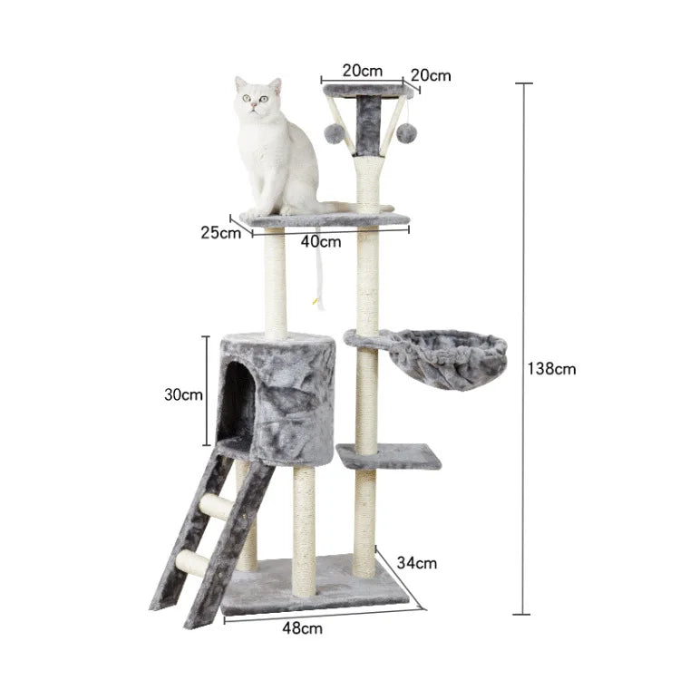 Arbre à chat beige / Gris - PurrPalace