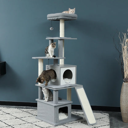 Arbre à chat Gris clair - Nid Perché - M - Luxar