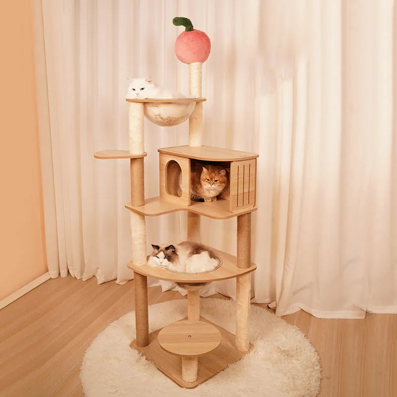Arbre à chat design - Bois par Félissime