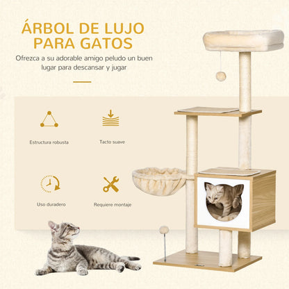 Arbre à chat bois et douceur – hamac Forêt douce