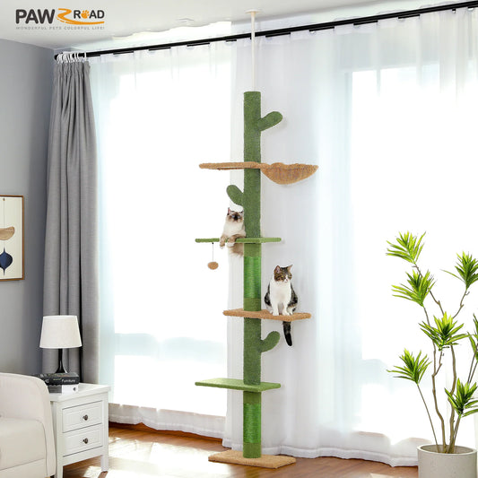 Arbre à chat ajustable du sol au plafond - CactusEscapade