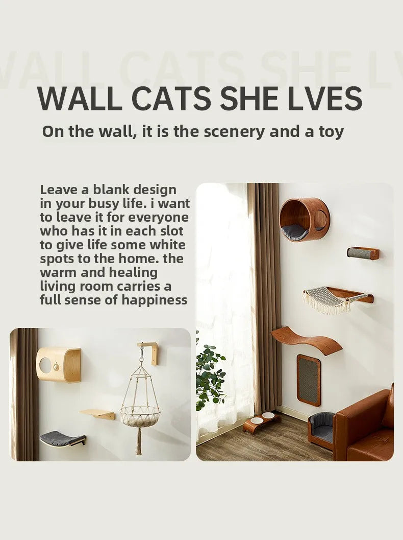 Arbre à chat design mural par EleganceMurale