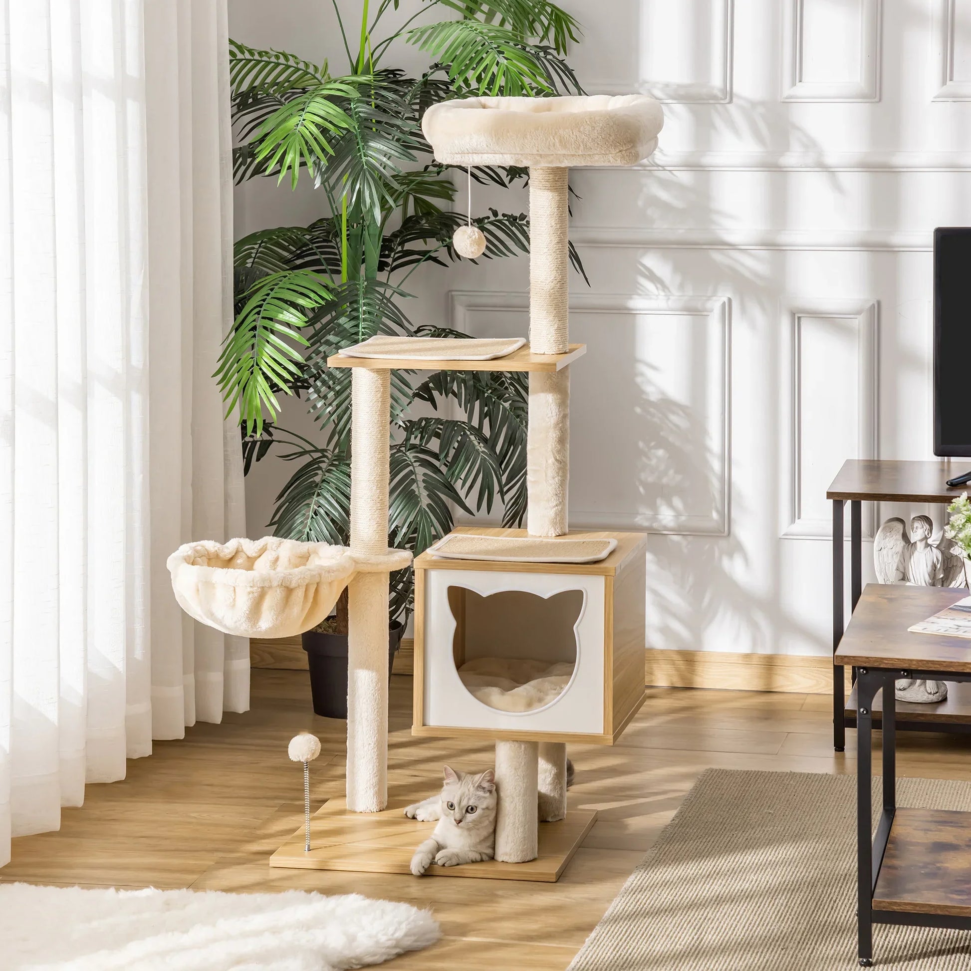 Arbre à chat bois et douceur – hamac Forêt douce