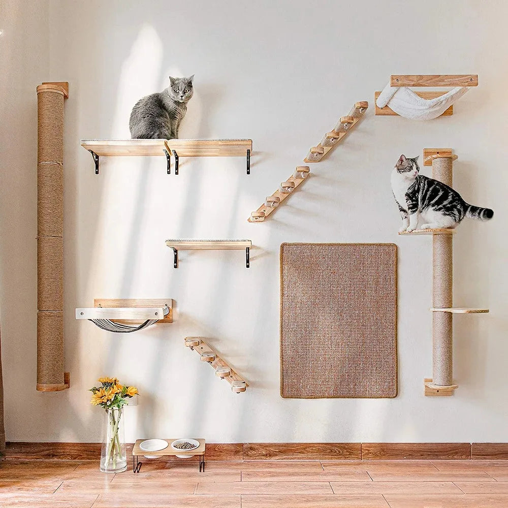 ForteresseFéline Arbre a chat mural - Bois Aventure