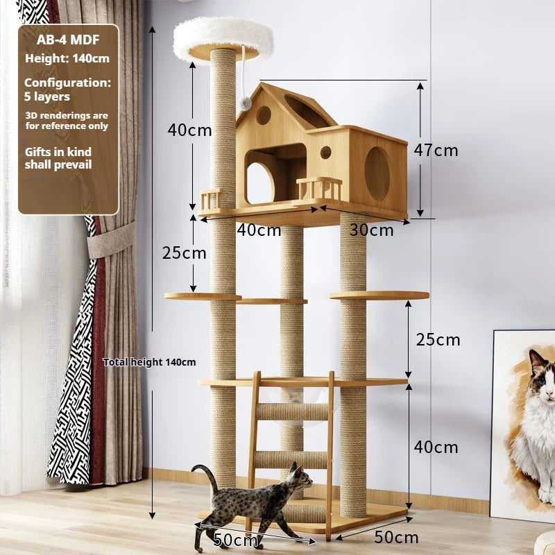 Nature'Cat Arbre à chat bois massif