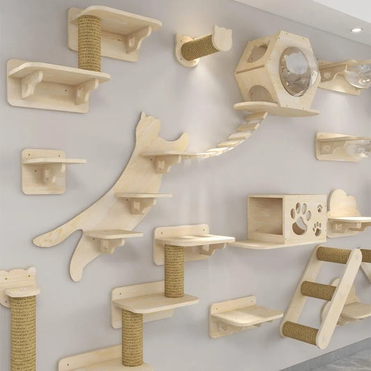 ForteresseFéline Arbre a chat mural - Bois Aventure