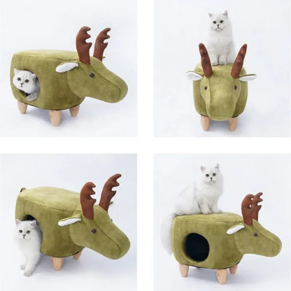 Arbre a chat HippoHaven - Design pouf cerf