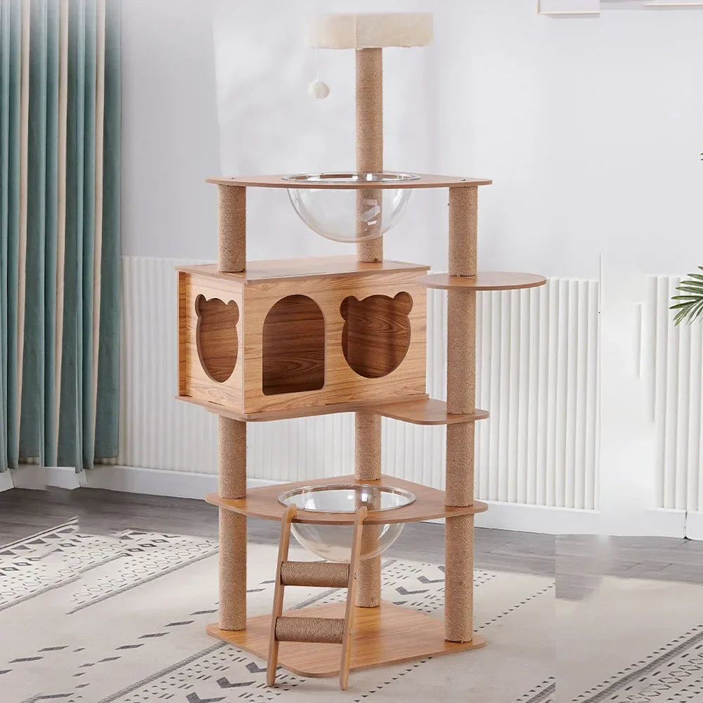 Arbre à chat CatForest en bois naturel et design