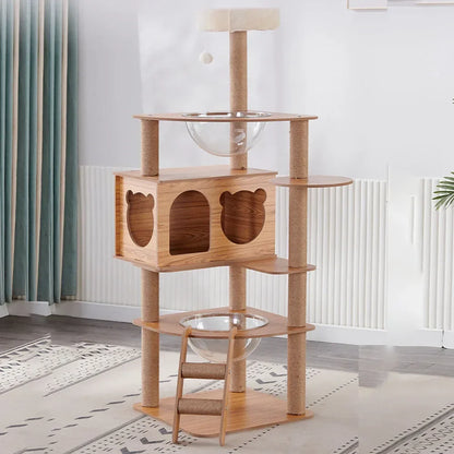 Arbre à chat CatForest en bois naturel et design