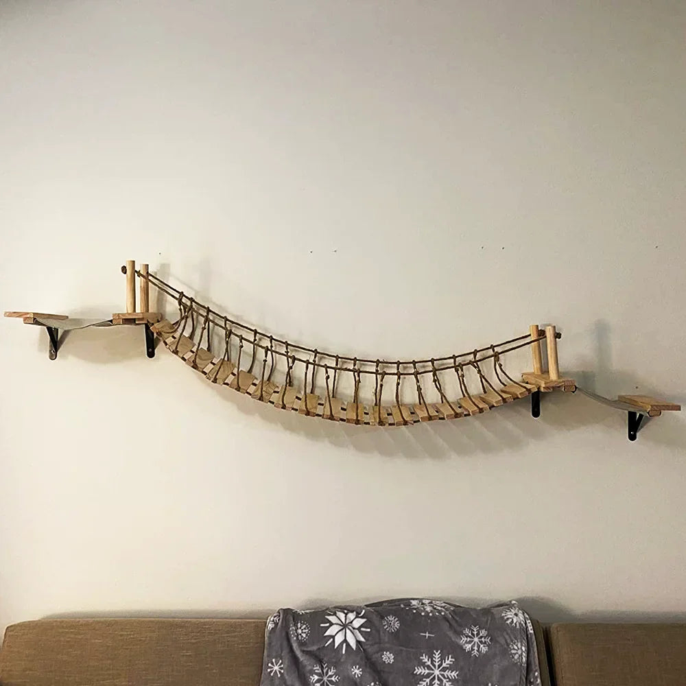 Arbre a chat Mural Bois - Pont 100 cm - HavreGrimpeur