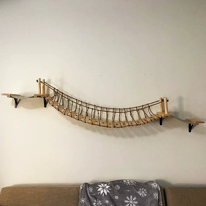 Arbre a chat Mural Bois - Pont 100 cm - HavreGrimpeur