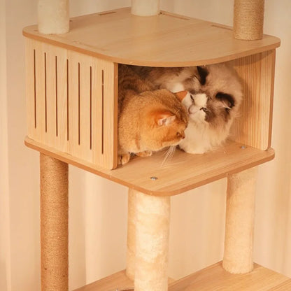 Arbre à chat design - Bois par Félissime