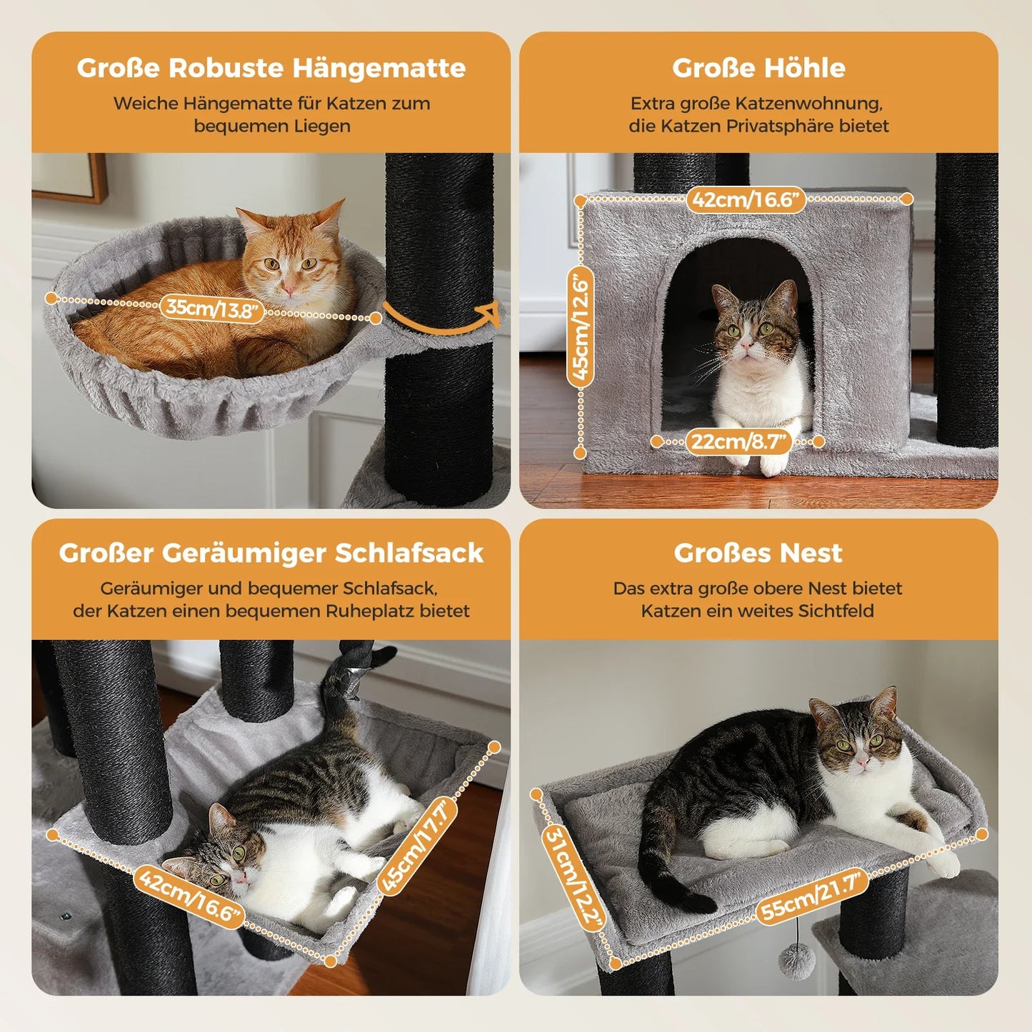 Arbre à chat Maine Coon MaxiPlaisir pour Grands Chats