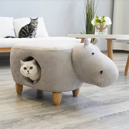 Arbre a chat ElephHaven - design pouf éléphant
