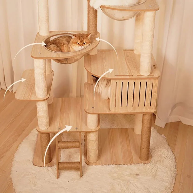 Arbre à chat design - Bois par Félissime