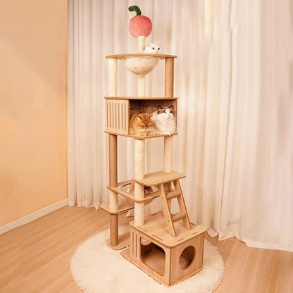 Arbre à chat design - Bois par Félissime