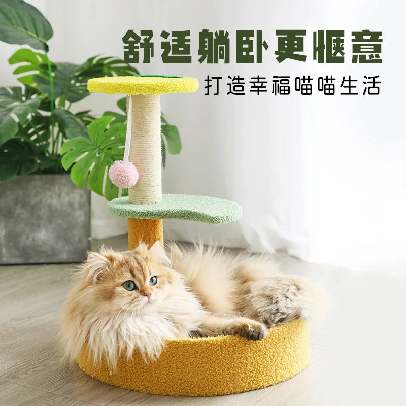 Arbre à chat Jaune - Modèle Teddy