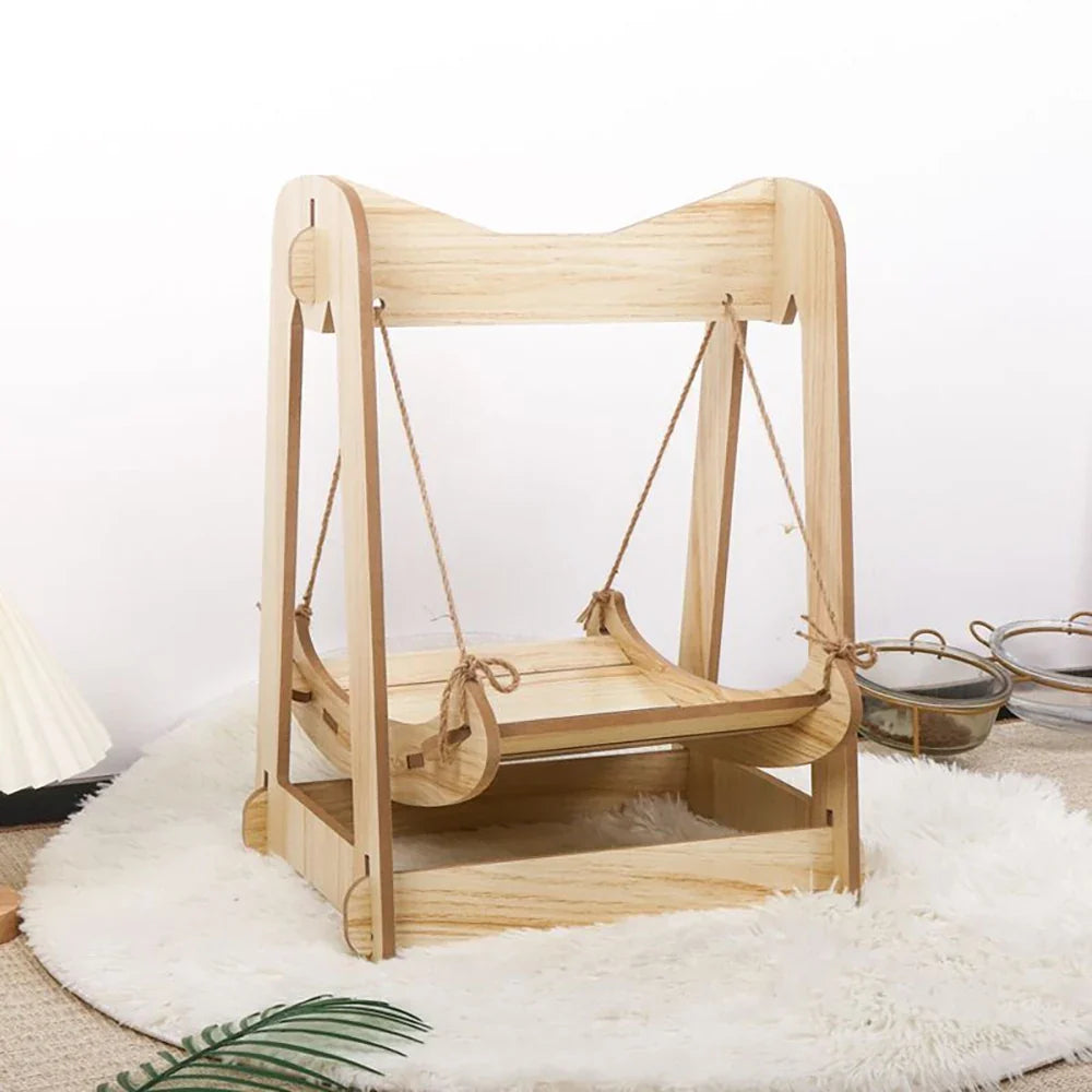 Balançoire pour Chat en Bois - SwingPaws