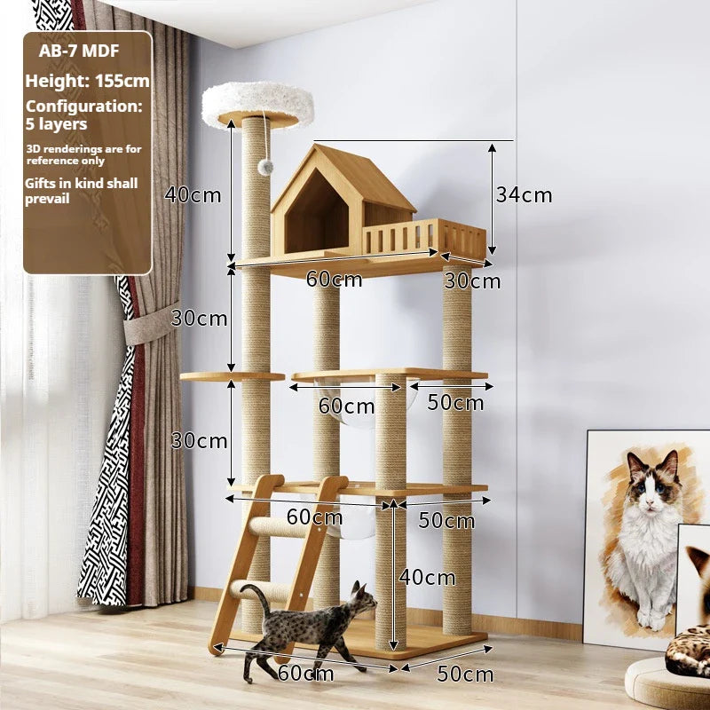 Nature'Cat Arbre à chat bois massif