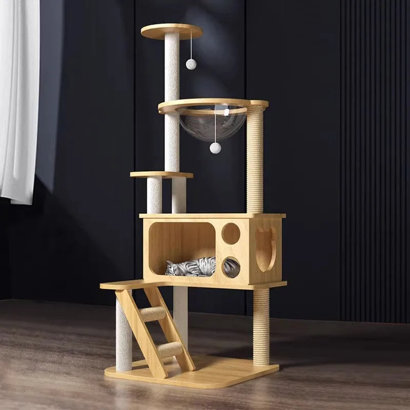 Arbre à chat design - Bois par Félissime