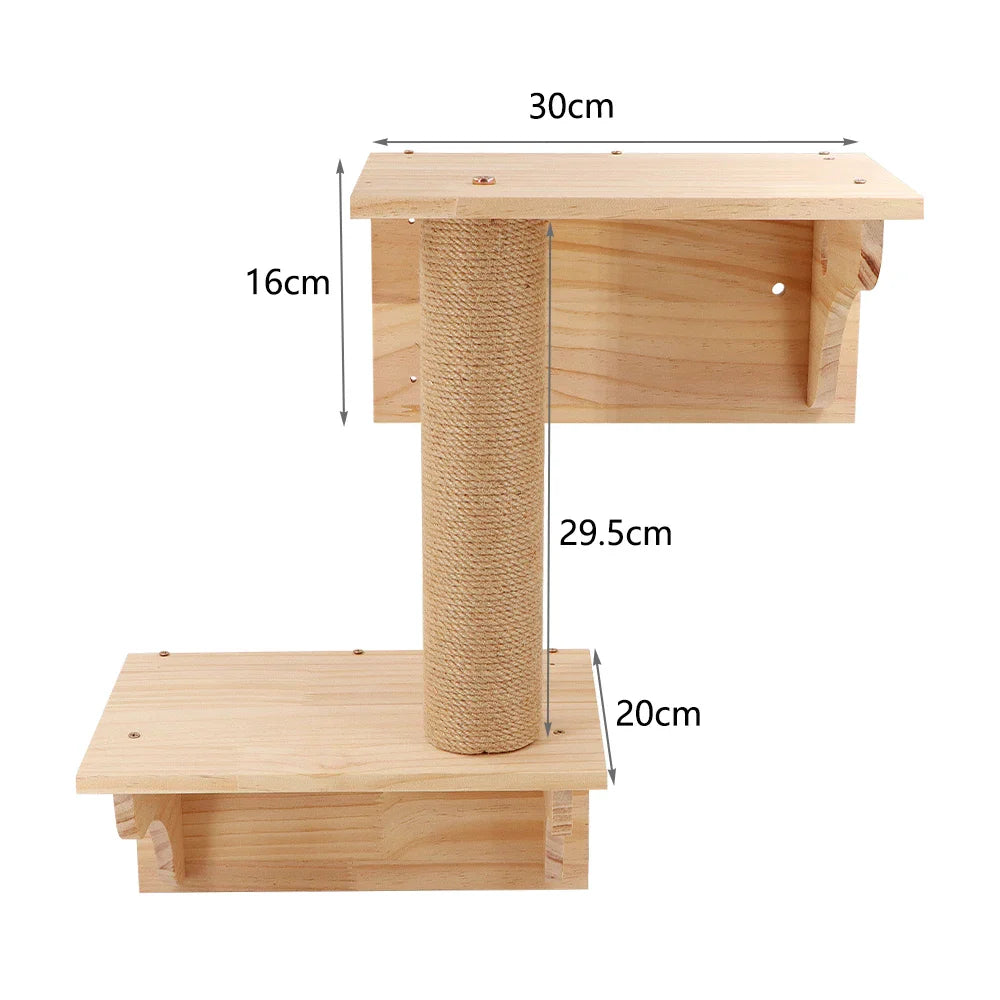 MaisonPerchée: Maison en bois murale pour chat