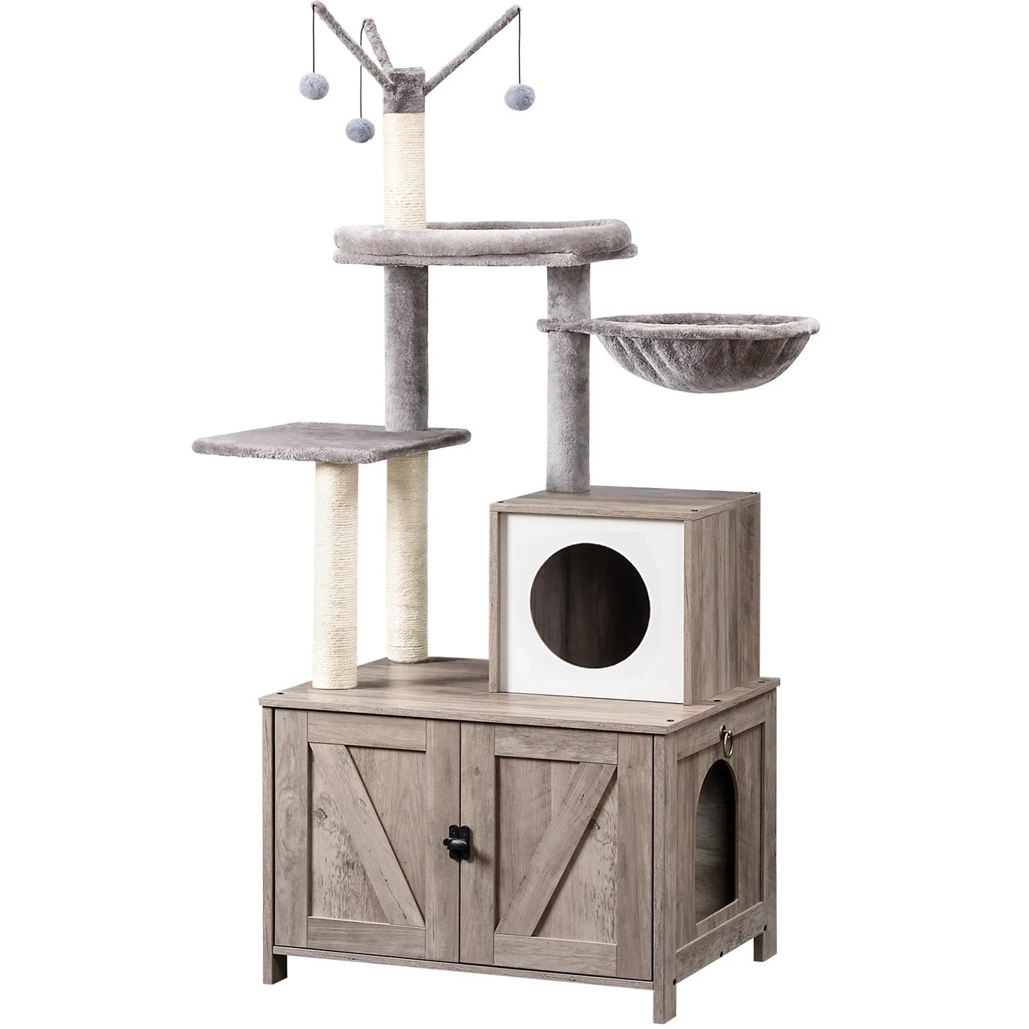 Arbre à Chat et Meuble à Litière - HideawayPaws Pro