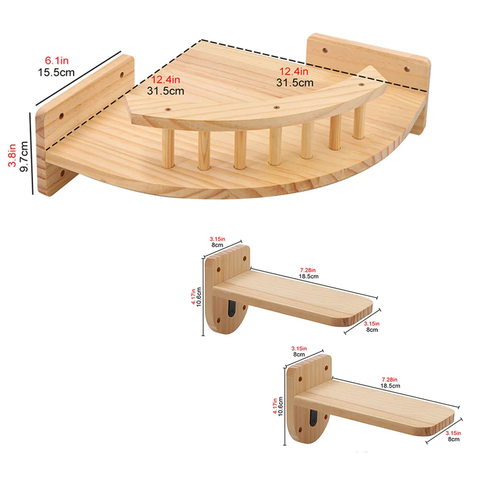 BrandKit: Kits pour arbre à chat Mural Bois – Perchoir Hamac