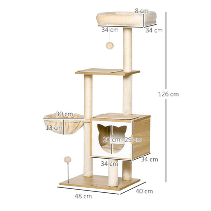 Arbre à chat bois et douceur – hamac Forêt douce