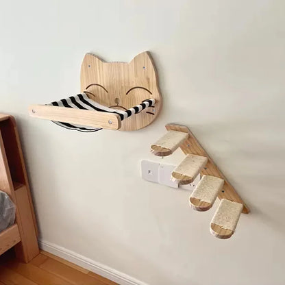 Arbre a chat Mural en Bois - PerchoirFélin Premium