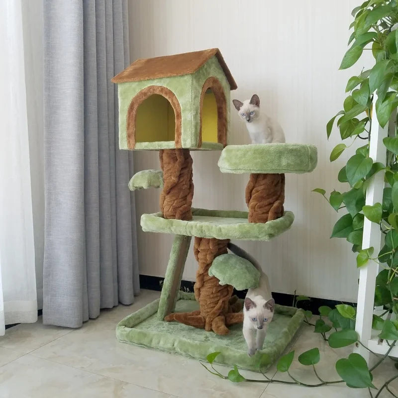 Arbre à chat multi-niveaux TreeTopDream - maison de luxe