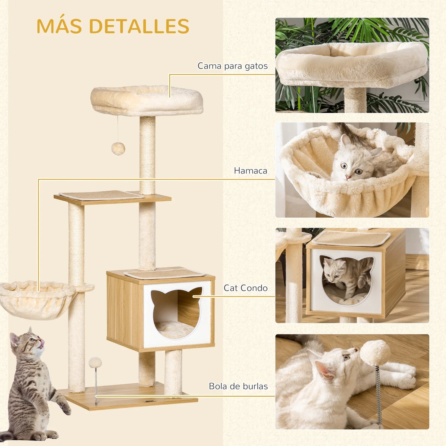 Arbre à chat bois et douceur – hamac Forêt douce