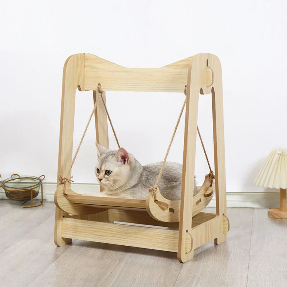 Balançoire pour Chat en Bois - SwingPaws