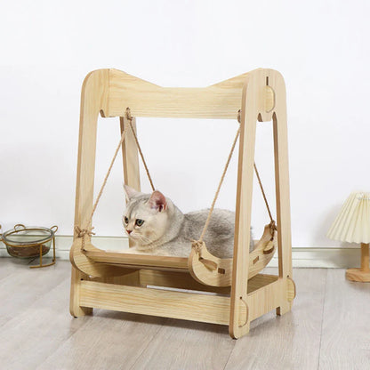 Balançoire pour Chat en Bois - SwingPaws