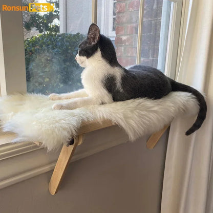 Plateforme fenêtre pour chat en bois - WoodNova