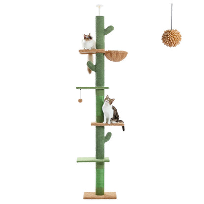 Arbre à chat ajustable du sol au plafond - CactusEscapade