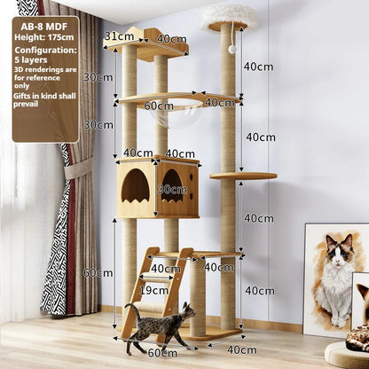 Nature'Cat Arbre à chat bois massif