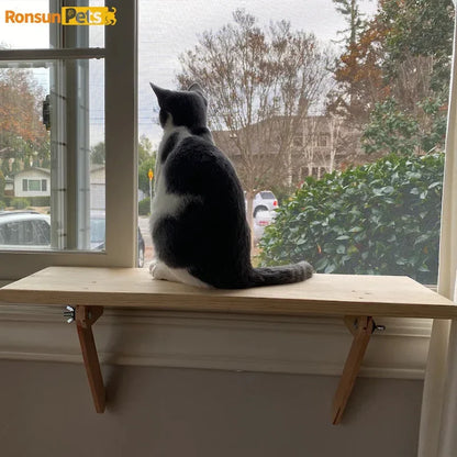 Plateforme fenêtre pour chat en bois - WoodNova