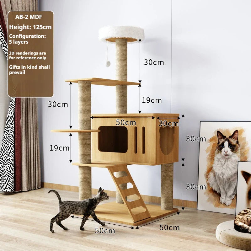 Nature'Cat Arbre à chat bois massif