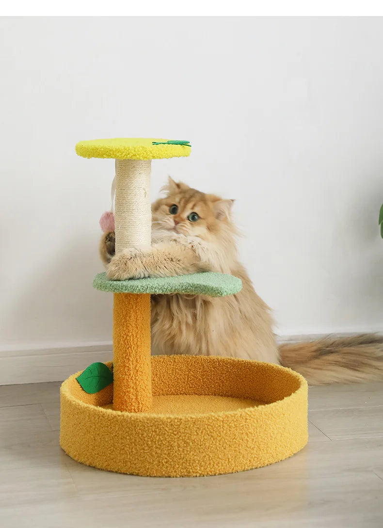 Arbre à chat Jaune - Modèle Teddy